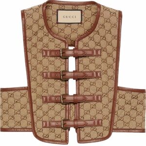 Gucci Vest Canvas Buckle-fastening